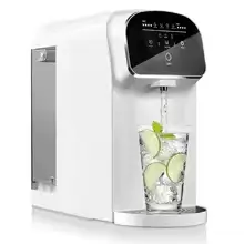 UV countertop reverse osmosis water filter with 5-stage RO filtration system and 5 to 1 pure to drain ratio, portable installation-free design